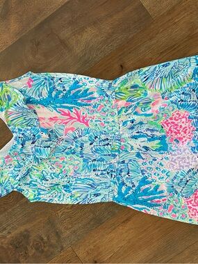 Lilly Pulitzer Pastel Floral Jumper with attached shorts, stretchy, NWT